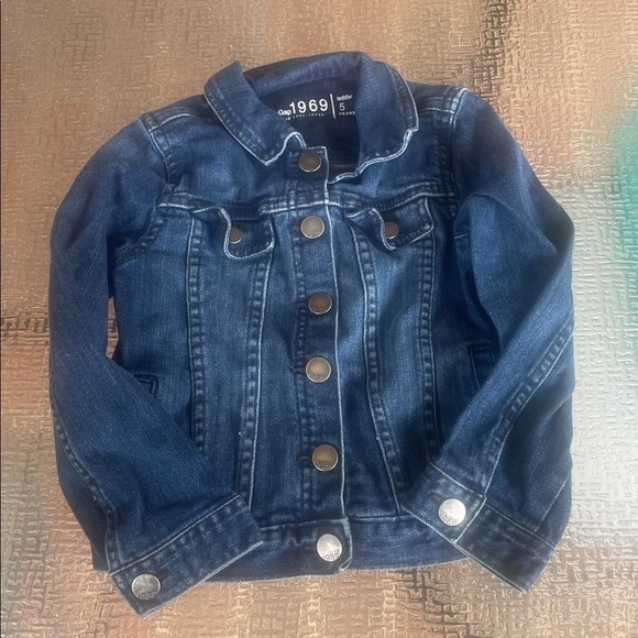Gap 1969 Kids Denim Jacket – Dark Wash Jean Jacket, Size 5 - Picture 1 of 4